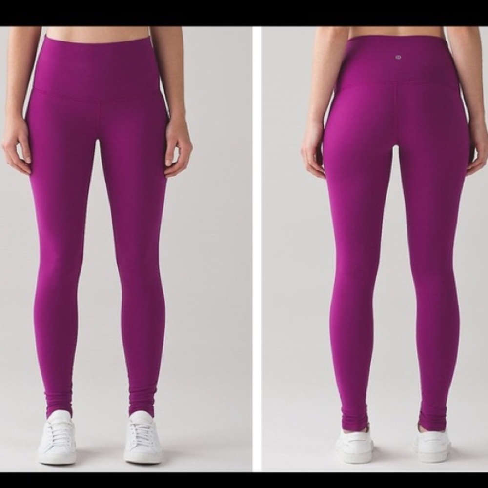 Lululemon High Waist Purple Wunder Under Leggings